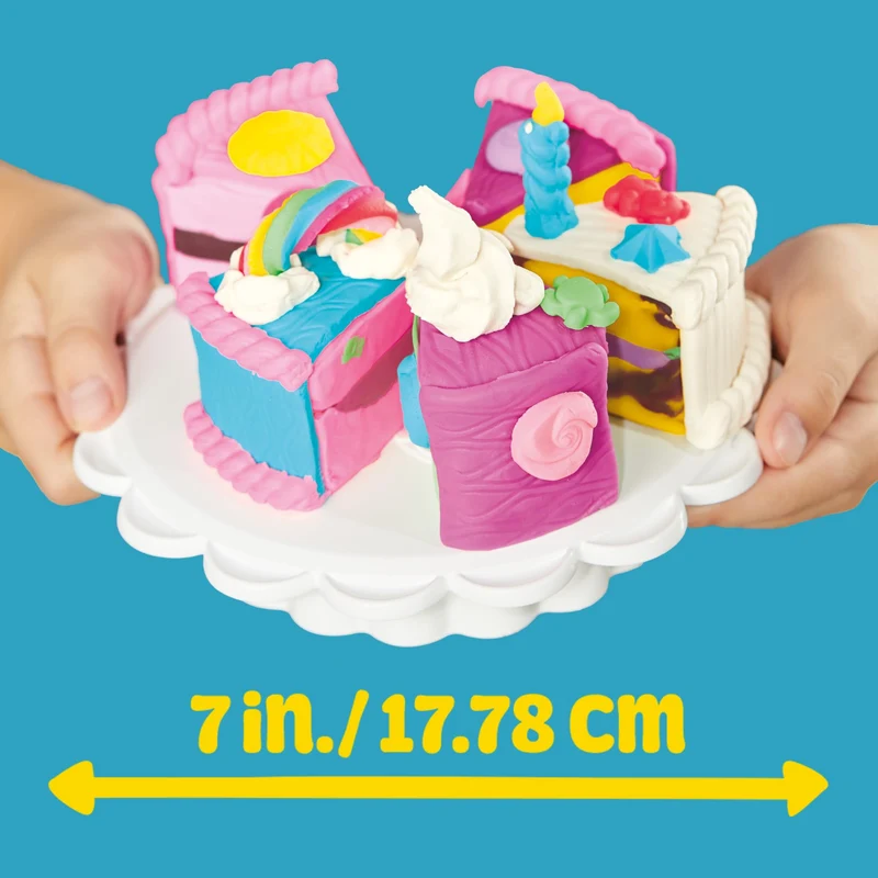 Hasbro Play-Doh, Playset Super Fetta di Torta, Arti e Mestieri Creativi per Bambini e Bambine dai 3 Anni in Su, Include 11 Vasetti di Pasta Modellabile e Accessori