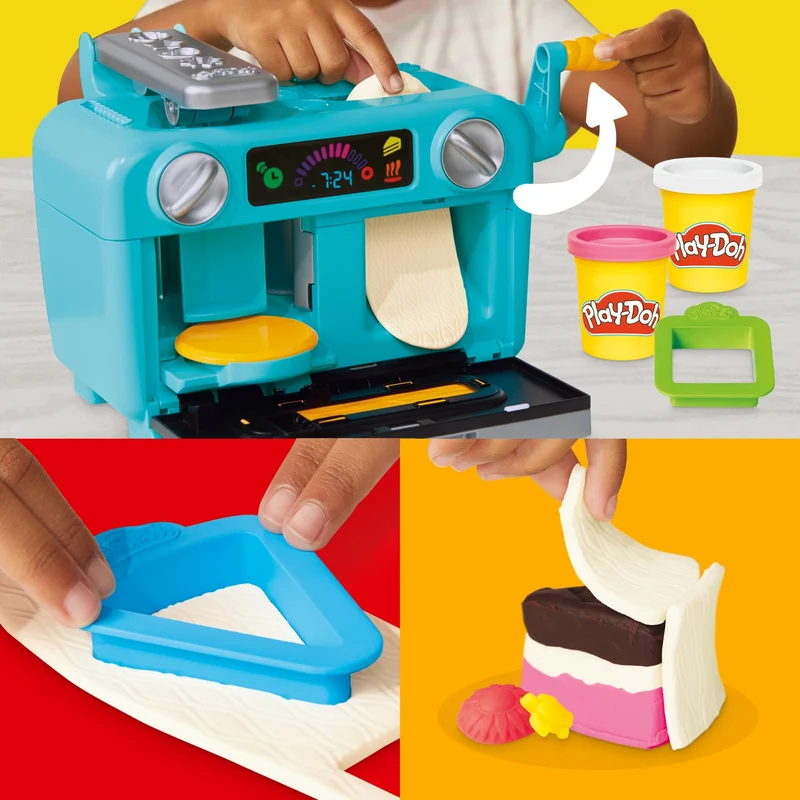 Hasbro Play-Doh, Playset Super Fetta di Torta, Arti e Mestieri Creativi per Bambini e Bambine dai 3 Anni in Su, Include 11 Vasetti di Pasta Modellabile e Accessori