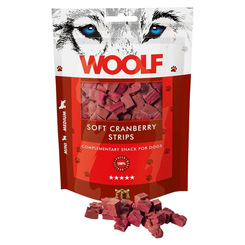 WOOLF Quadratini Mirtilli Rossi e Pollo 100gr