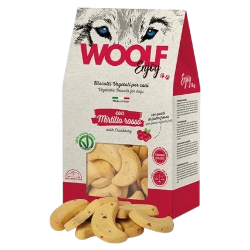WOOLF Biscotti Vegetali al Mirtillo Rosso 400gr