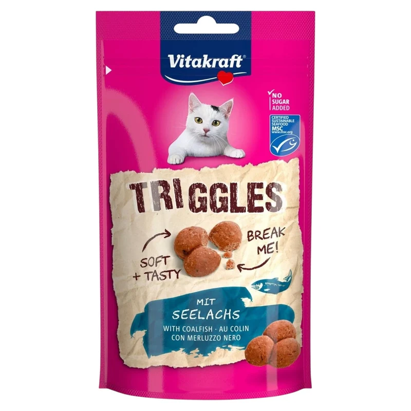 VITAKRAFT Snack Gatto Triggles Merluzzo 40Gr