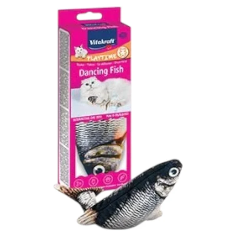 VITAKRAFT Gioco Dancing Fish Toy Grigio per gatti