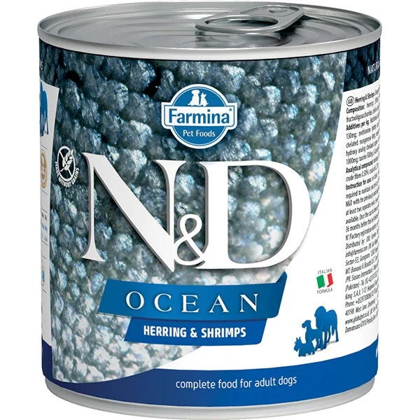 Farmina N&D Ocean Adult Aringa e Gamberetti 285g - Cibo Umido per Cani