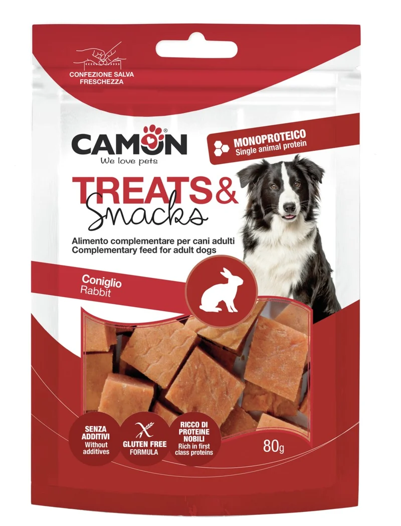 Camon Treats Dadini di Coniglio Monoproteici – 80 g