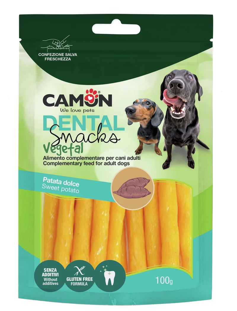 Camon Dental Snack Vegetale Sticks con Patata Dolce – 100 g