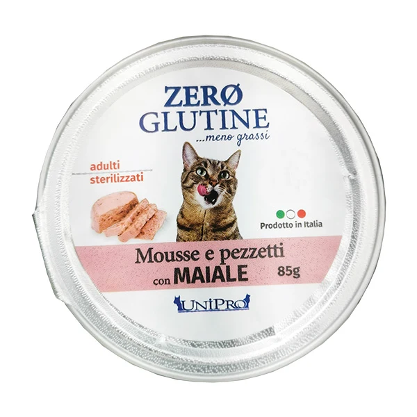 Unipro Zero Glutine Maiale 85g - Gatto