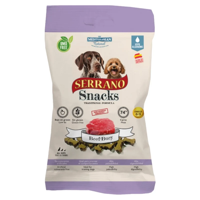 SERRANO Cane Snack Ossetti Manzo 100Gr