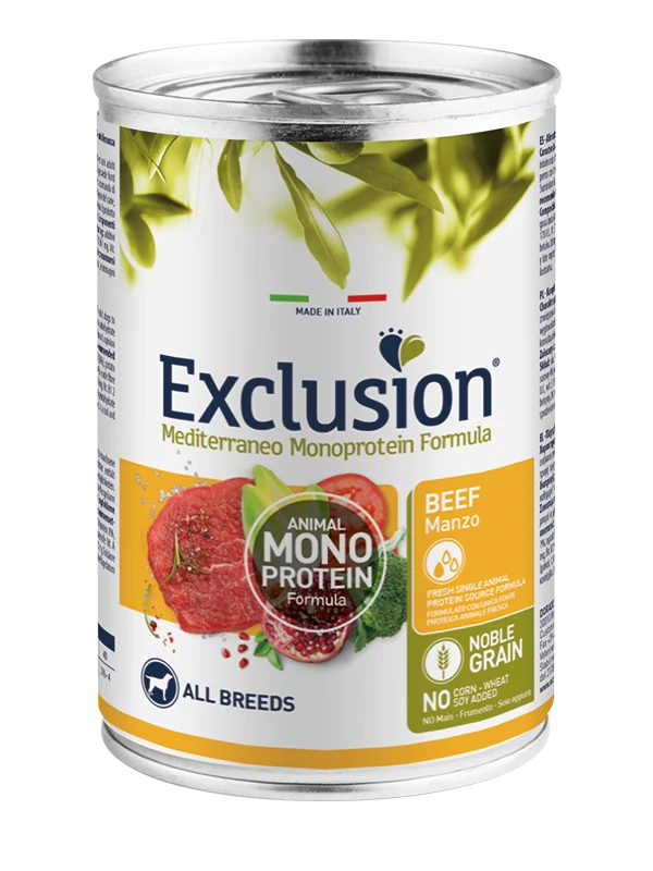 Exclusion Adult Manzo 400g - Cibo Umido per Cani Monoproteico