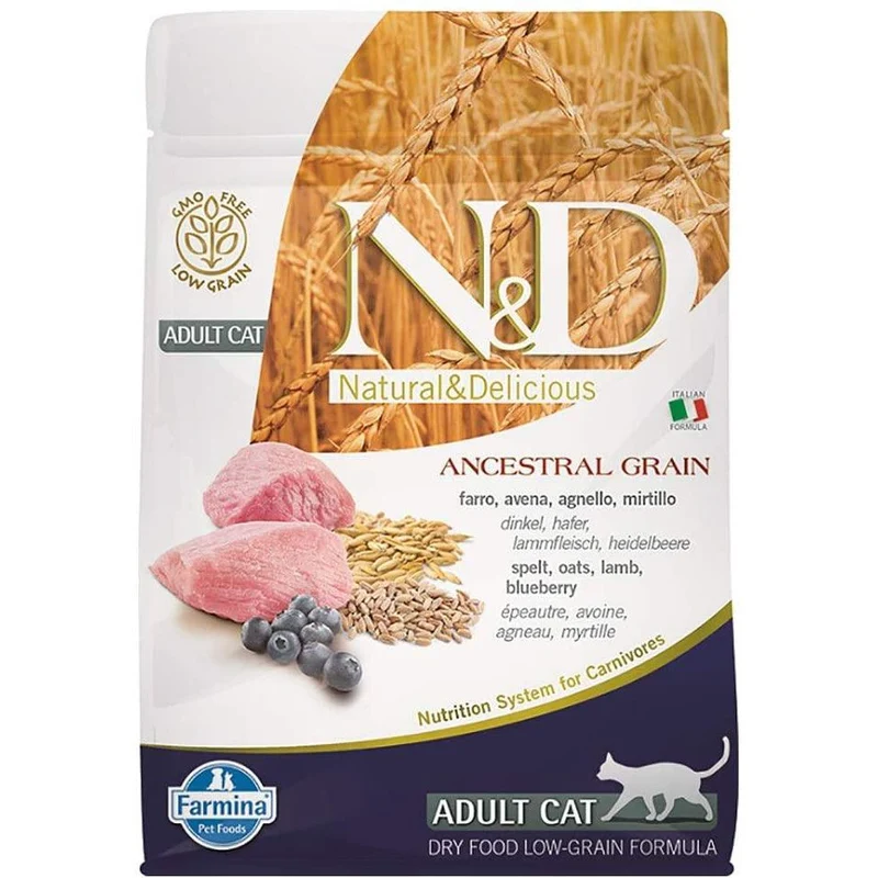 Farmina N&D Ancestral Grain Adult Agnello, Farro, Avena, Mirtillo 300g