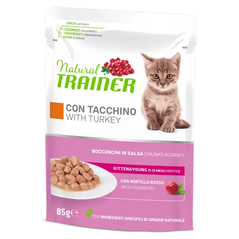 TRAINER Cat Kitten Bocconcini in salsa Tacchino 85gr