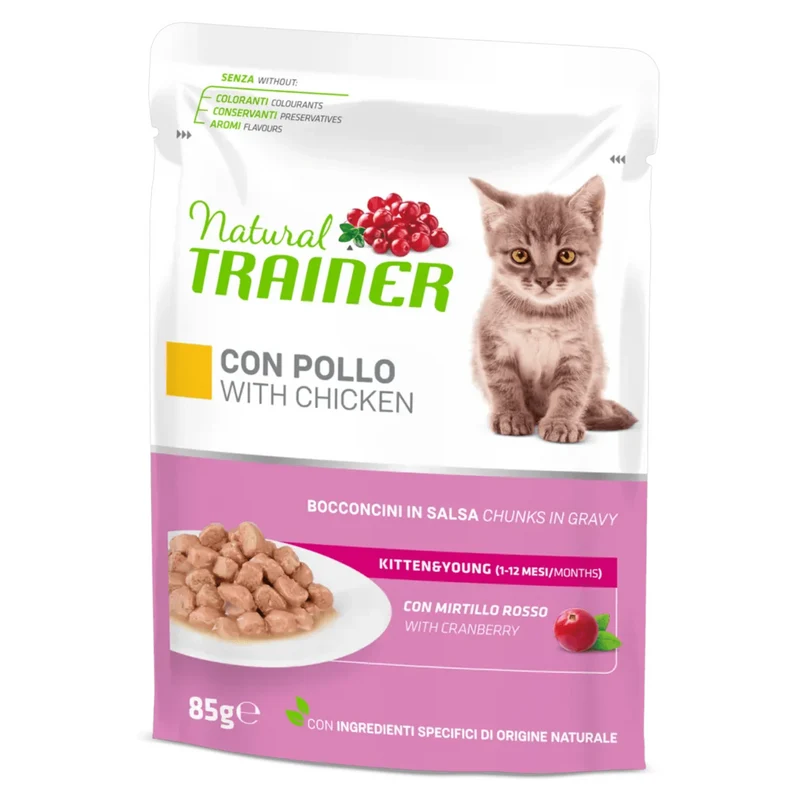 Trainer Cat Kitten Bocconcini in salsa Pollo 85gr