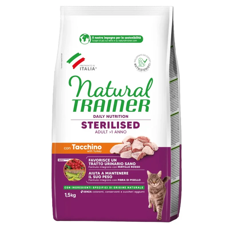 TRAINER Gatto Sterilised Tacchino 1,5Kg