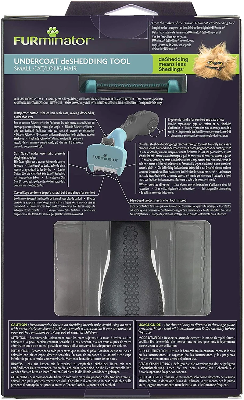 FURminator DeShedding Gatti Pelo Lungo S/M - Gatti fino a 4,5kg