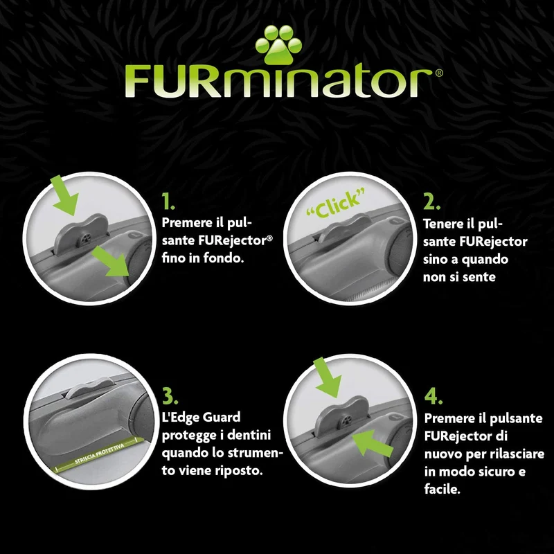FURminator DeShedding Gatti Pelo Lungo S/M - Gatti fino a 4,5kg