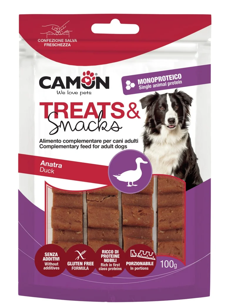 Camon Treats Snack Barretta Monoproteica all’Anatra – 100 g
