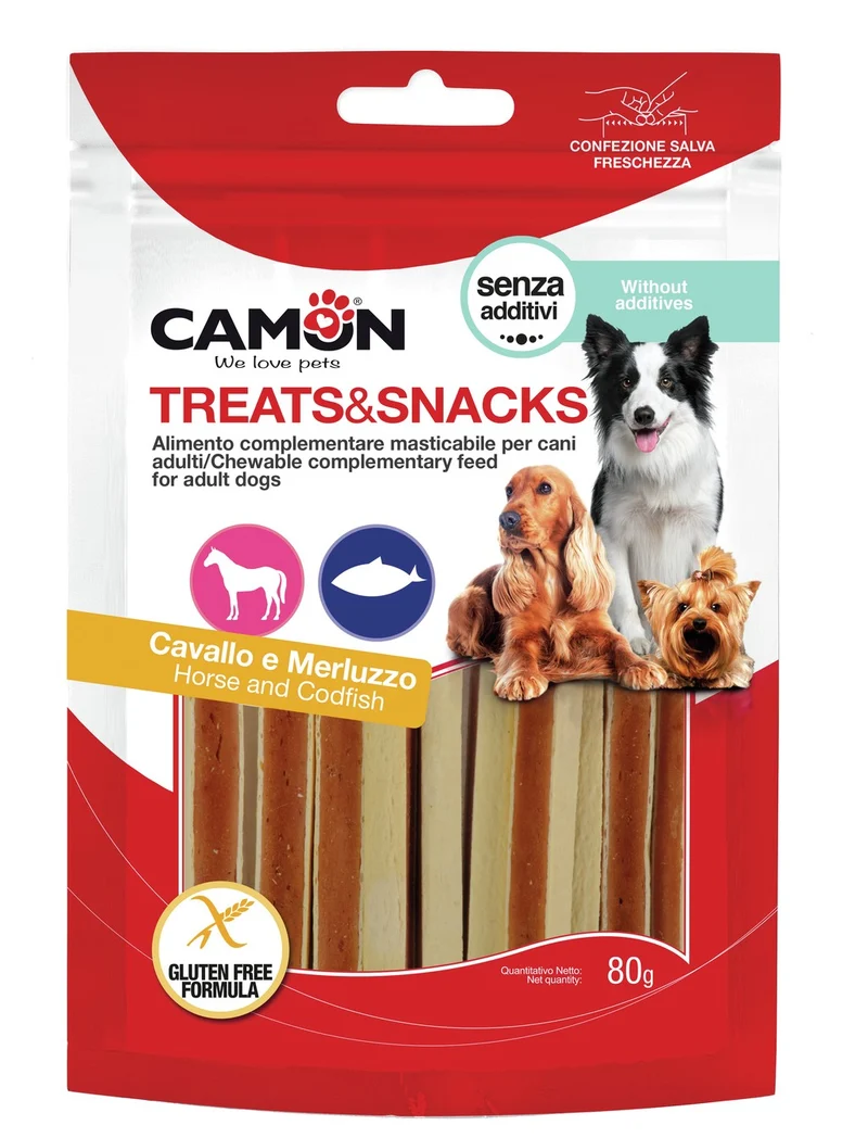 Camon Snack Sandwich Cavallo Merluzzo Cane Adulto 80g