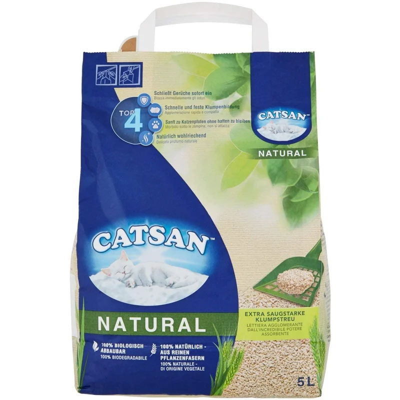 Catsan Natural 5L - Lettiera per Gatti Compostabile