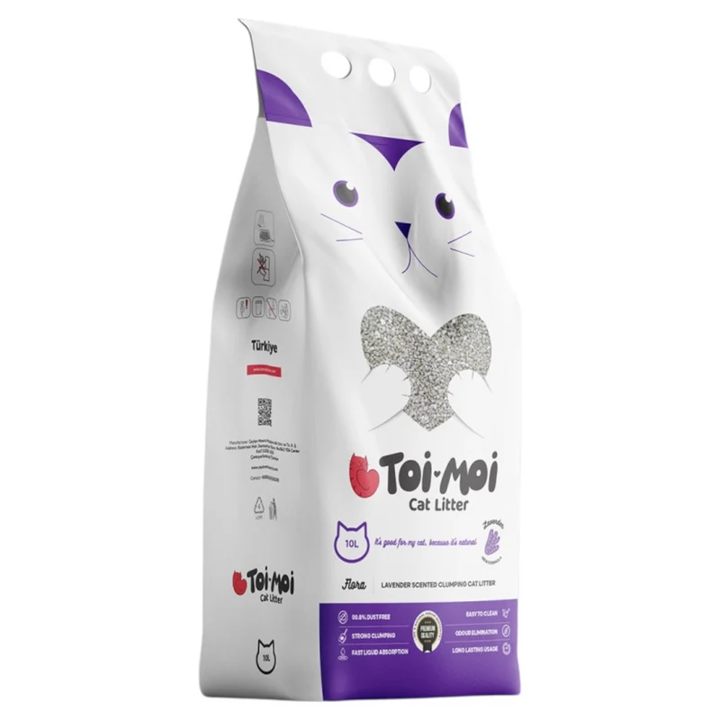 TOI-MOI Lettiera Bentonite Agglomerante Lavanda 10Kg