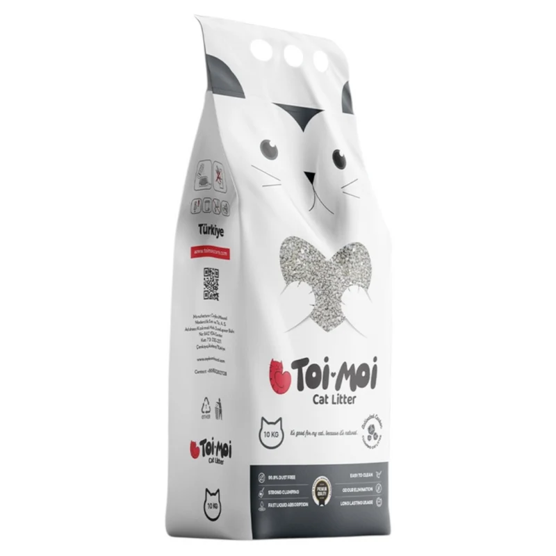 TOI-MOI Lettiera Bentonite Agglomerante Carbone Attivo 10Kg