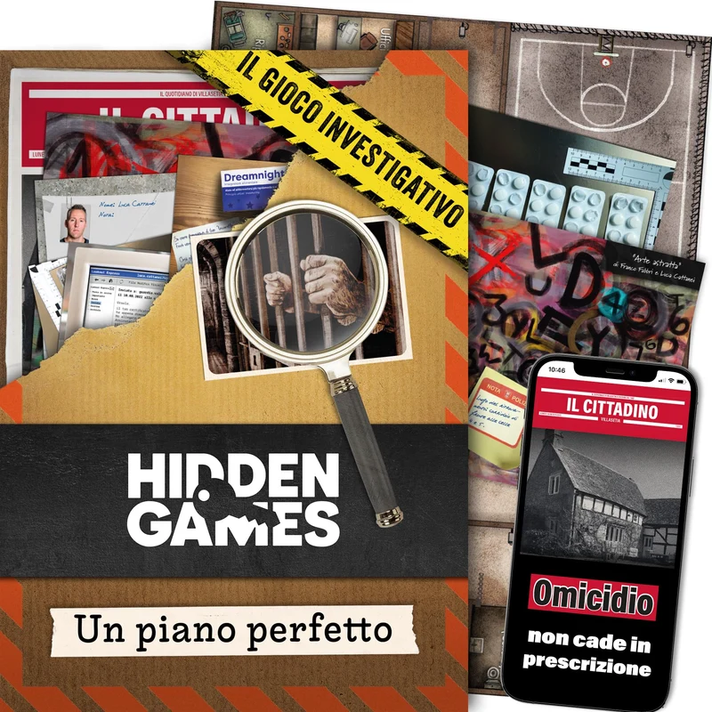 Hidden Games Luogo del Reato - Un piano perfetto - Italiano - Gioco investigativo realistico ed emozionante, tipo Escape Room da tavolo