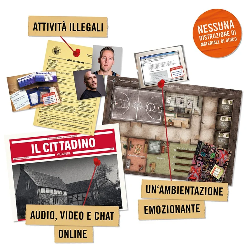 Hidden Games Luogo del Reato - Un piano perfetto - Italiano - Gioco investigativo realistico ed emozionante, tipo Escape Room da tavolo