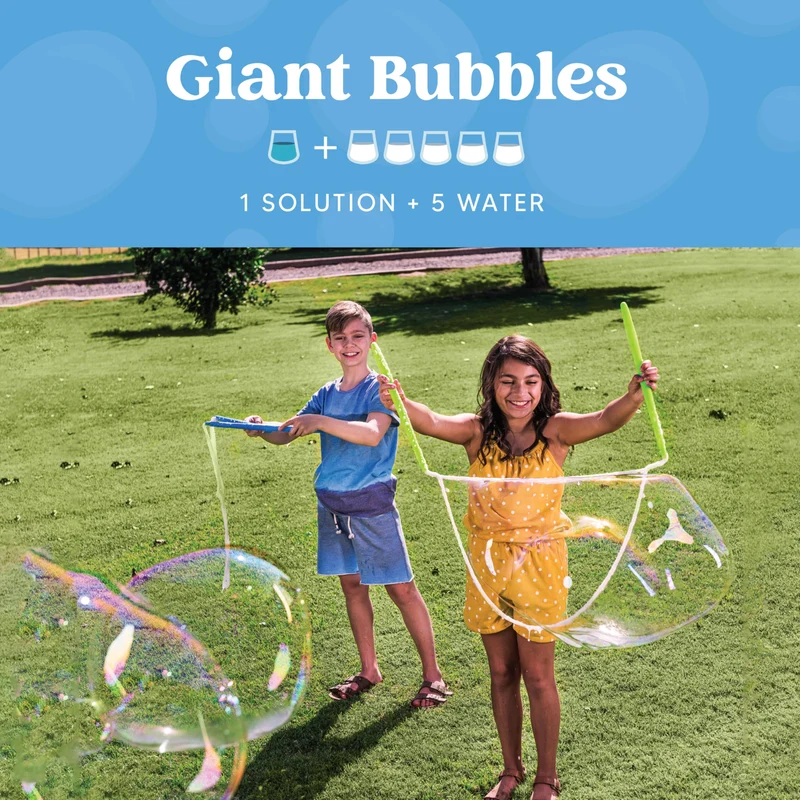 2 * 0.95L Grandi Bolle Concentrate Soluzione (fino a 19 litri) per Grandi Feste Estive, Bomboniere, Bolla Estiva Giocattolo, Premi in Aula