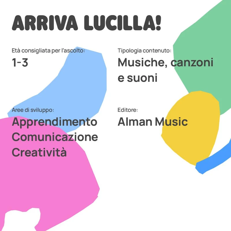 FABA Personaggio Sonoro – Arriva Lucilla! – Musiche, canzoni e suoni per bambini e bambine 1-3 anni - Ascoltabile con FABA Raccontastorie e FABA+, gioco educativo versione italiana