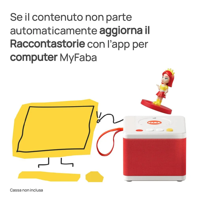 FABA Personaggio Sonoro – Arriva Lucilla! – Musiche, canzoni e suoni per bambini e bambine 1-3 anni - Ascoltabile con FABA Raccontastorie e FABA+, gioco educativo versione italiana