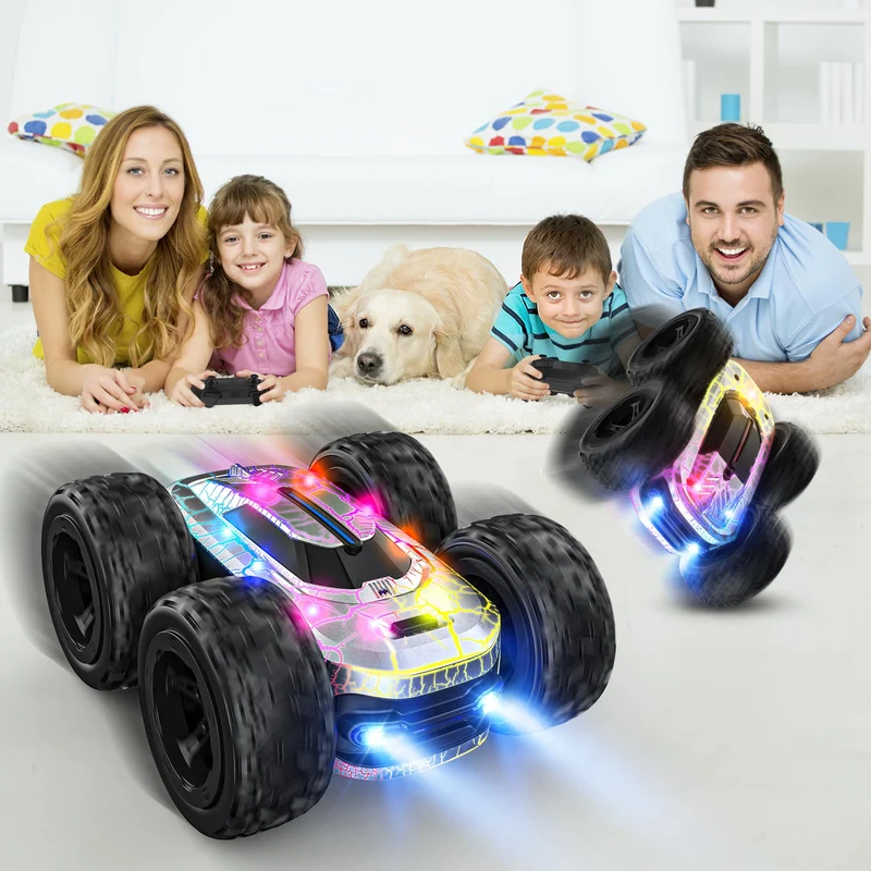 Macchina Telecomandata per Bambini, Rotazione a 360° con Luce LED 2.4GHZ 4WD RC Auto Telecomandata per Bambini 8-12 Anni RC Auto Giochi Interno All'Aperto Giardino Regalo Bambino Compleanno Giocattolo