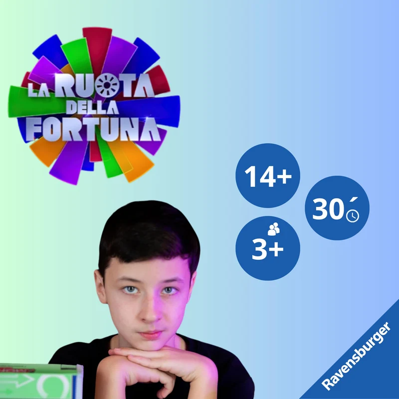 Ravensburger - La Ruota Della Fortuna | Giochi Da Tavolo Adulti | Gerry Scotti | Giochi Da Tavolo Divertenti 14+ Anni | Gioco Da Tavola | 3+ Giocatori | Regalo Natale