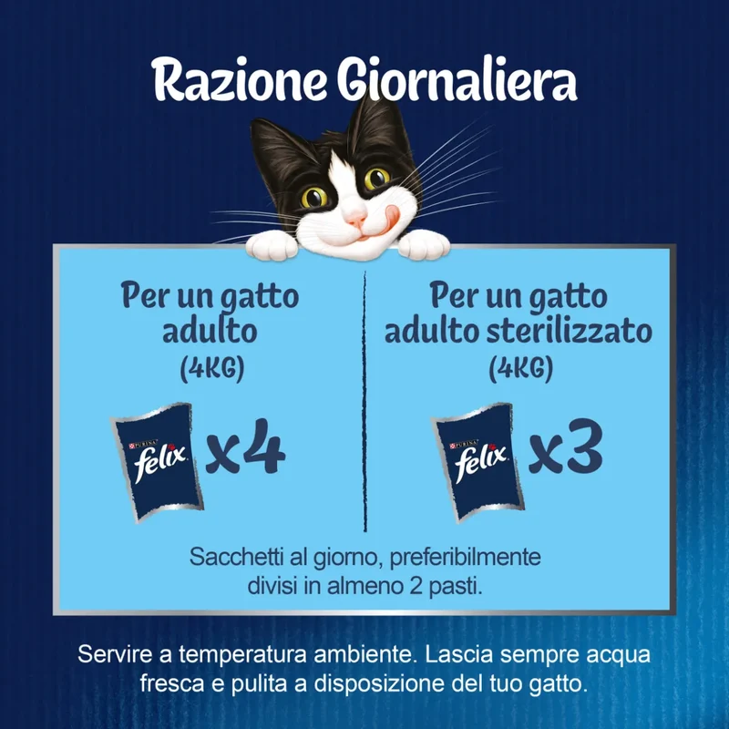44x85g Felix Ghiottonerie Multipack - Cibo Umido per Gatti
