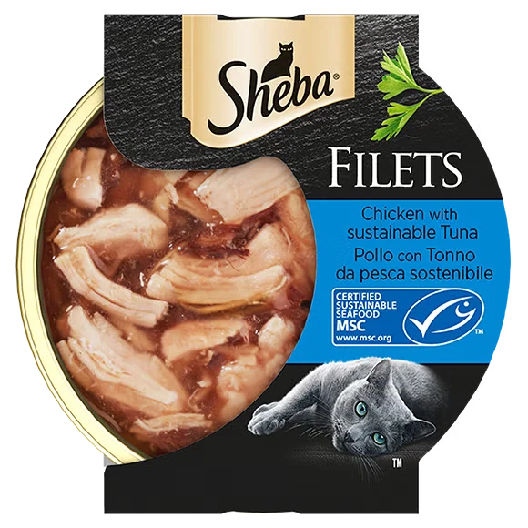 Sheba Filets Pollo con Tonno da Pesca Sostenibile 60gr