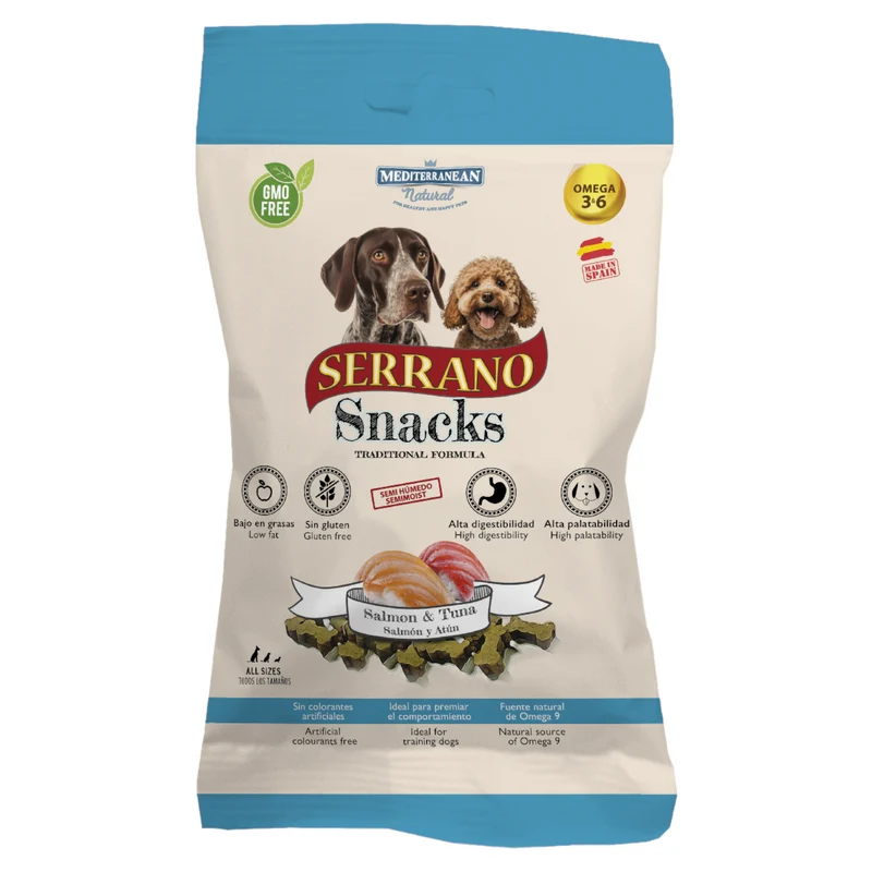 SERRANO Cane Snack Salmone e Tonno 100gr