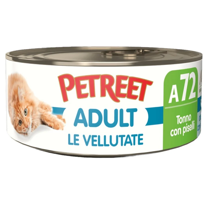 PETREET A72 Cat Vellutata Tonno con Piselli 70Gr