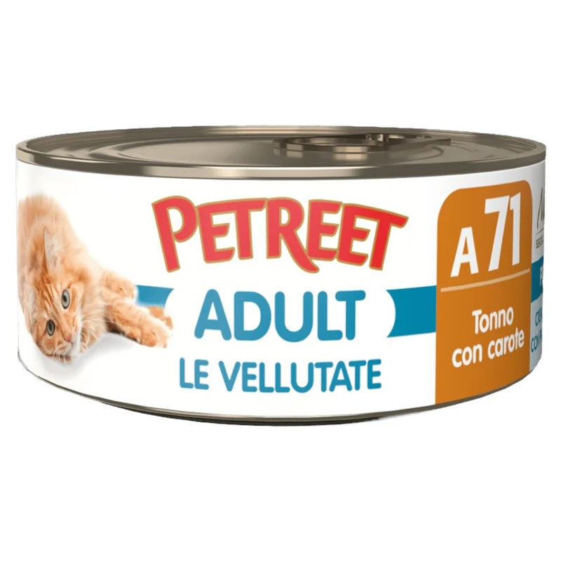 PETREET A71 Cat Vellutata Tonno con Carote 70Gr