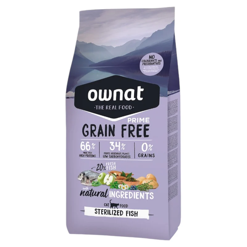 OWNAT Prime Gatto Sterilised Grain Free Pesce 3Kg