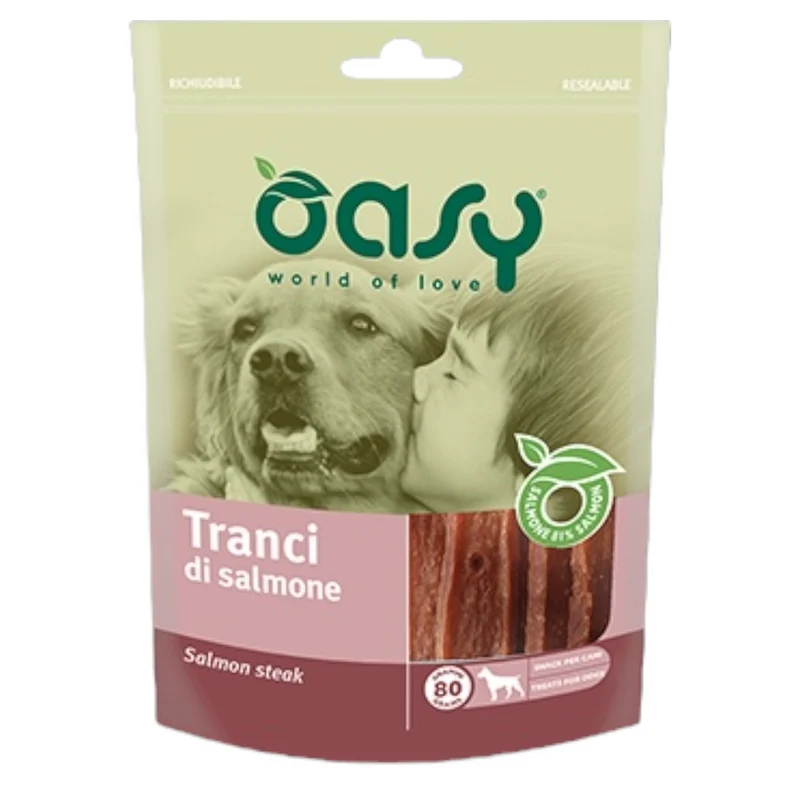 OASY Snack Cane Tranci di Salmone 100Gr