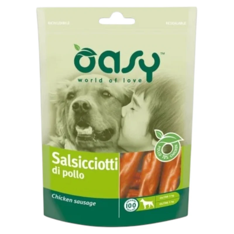 OASY Snack Cane Salsicciotti di Pollo 100Gr