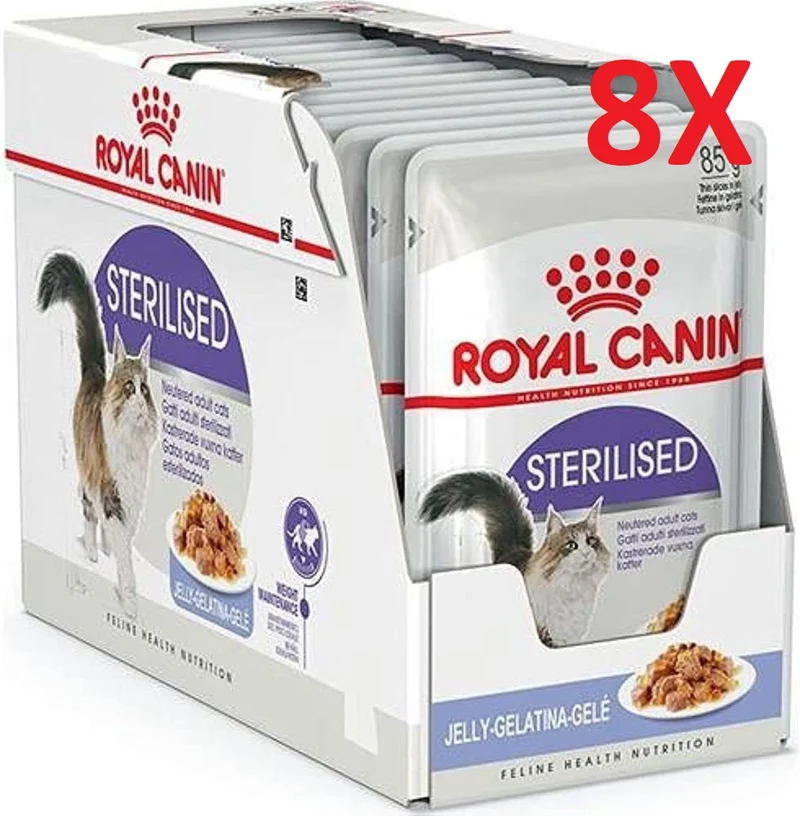 96x85g Royal Canin Sterilised37 in Gelatina - Umido per Gatti