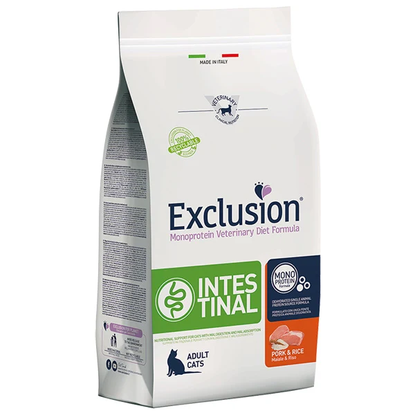 Exclusion - Diet Intestinal Cat Maiale e Riso 1,5KG