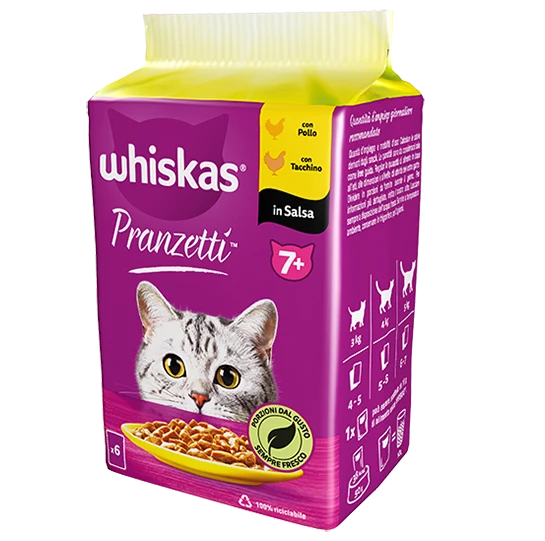 Whiskas Pranzetti Senior Pollo e Tacchino 6x50 g