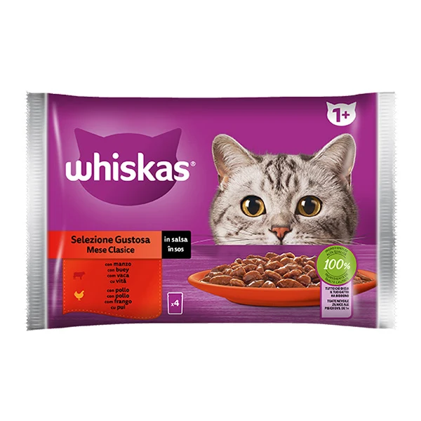 4x85g Whiskas Selezione Gustosa in Salsa