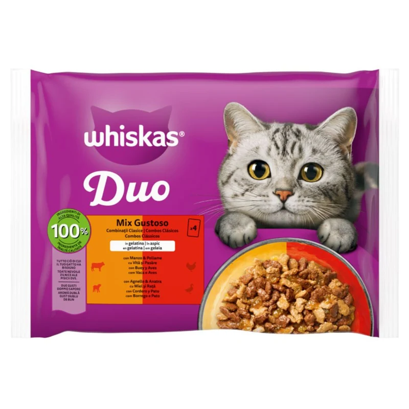 4x85g Whiskas Duo Mix in Gelatina