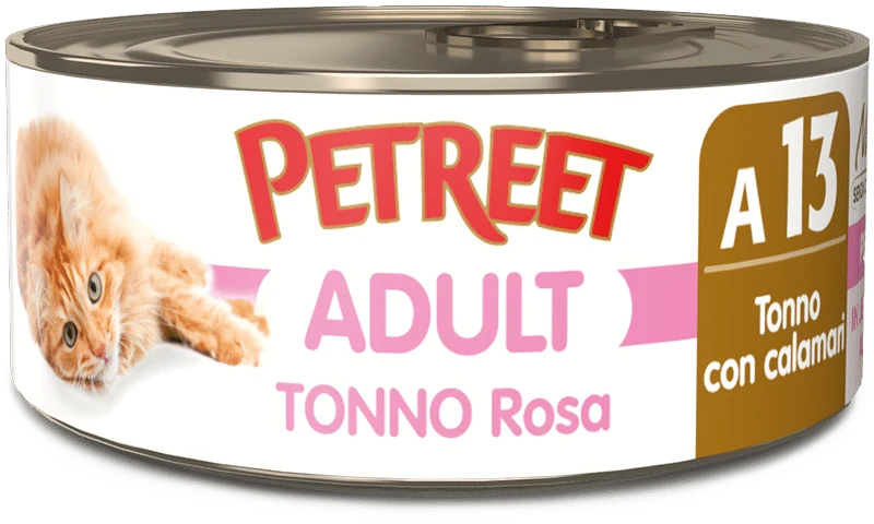 PETREET A13 Cat Tonno Rosa con Calamari 70Gr