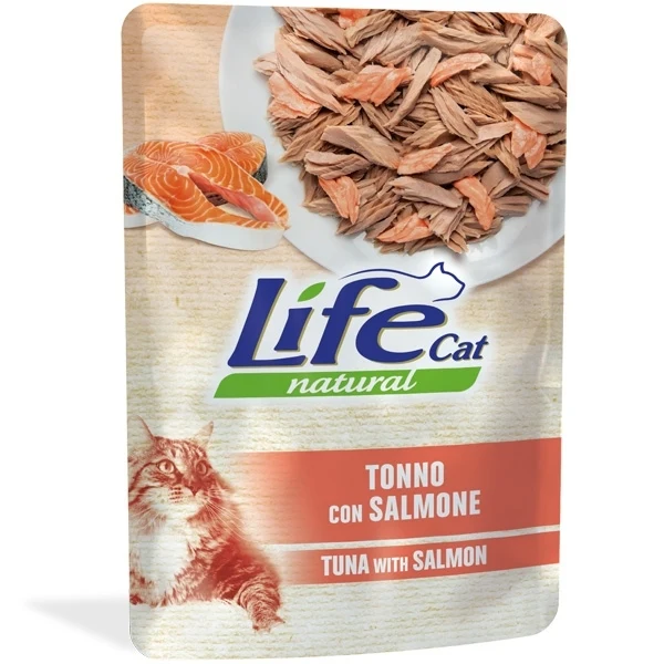 Life Cat Natural Tonno con Salmone 70g - Cibo Umido per Gatti
