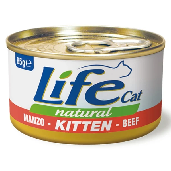 Life Cat Natural Kitten Manzo 85g - Cibo Umido per Gatti Cuccioli