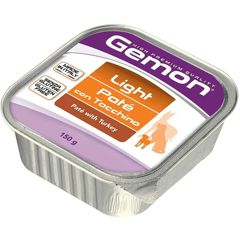 Gemon Light Patè con Tacchino 150g - Cibo Umido per Cani