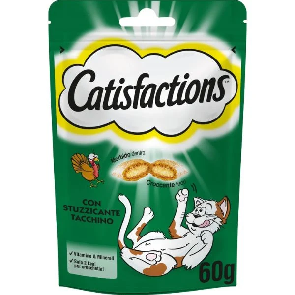 4x60g Catisfactions con Pollo Formaggio Anatra Tacchino - Gatto