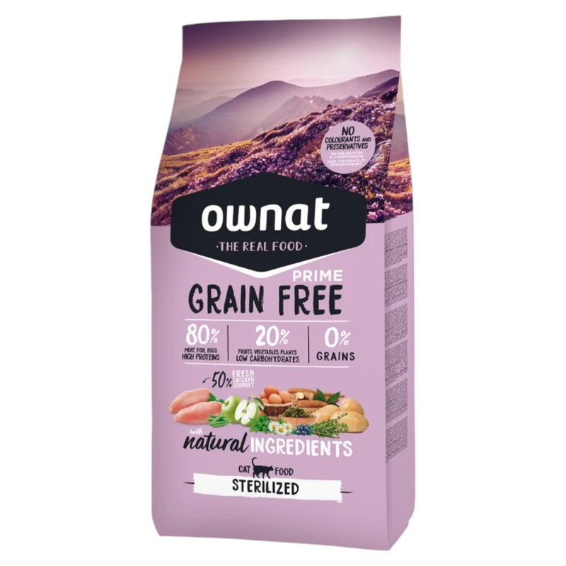 OWNAT Prime Gatto Sterilised Grain Free Pollo Tacchino 1Kg