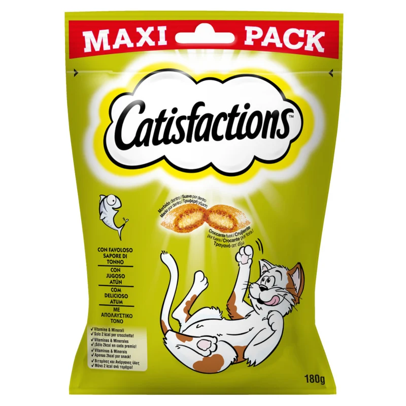 3x180g Catisfactions Maxi Pack con Tonno - Snack per Gatti